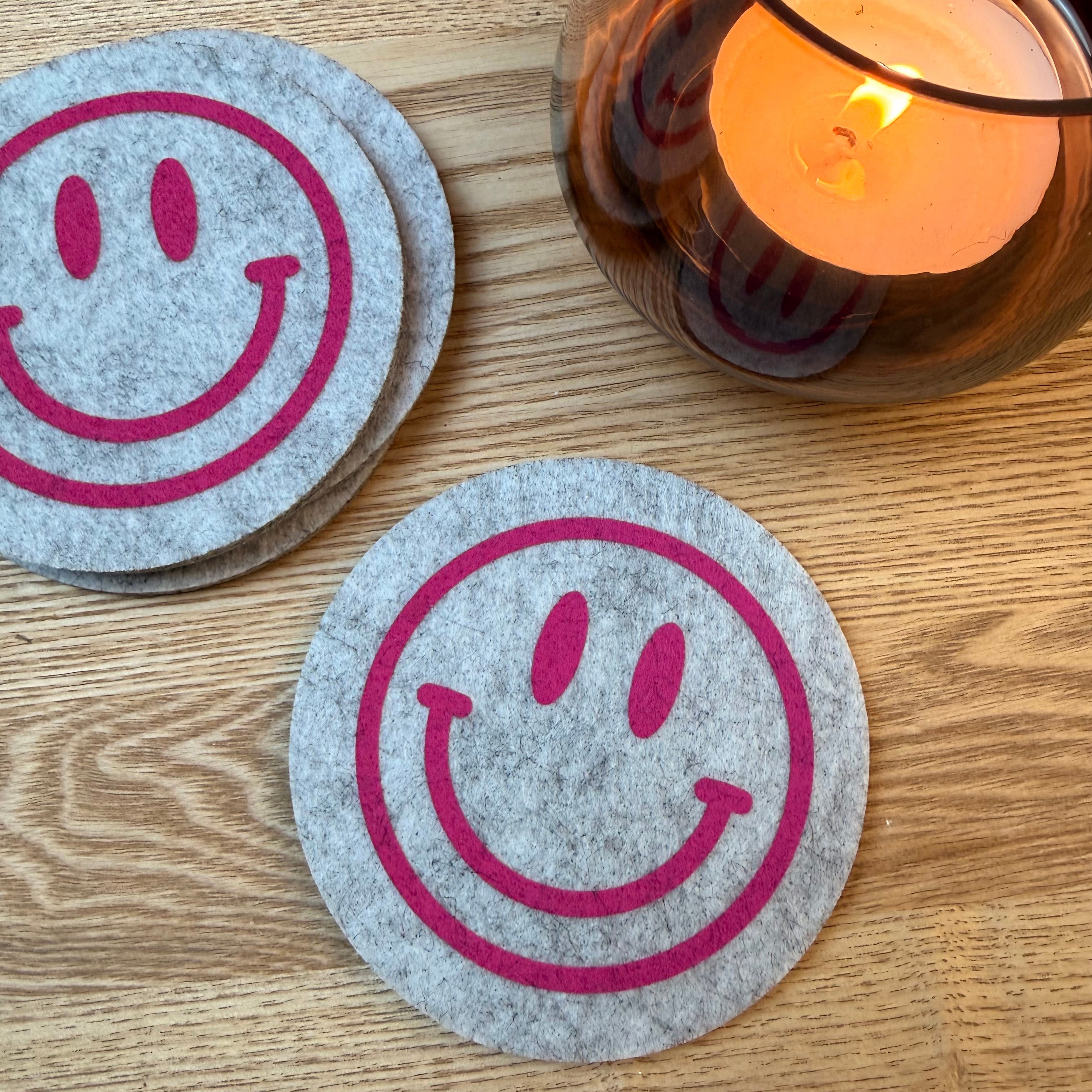 Filzuntersetzer "Smiley"