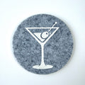 Filzuntersetzer "Cocktailglas"