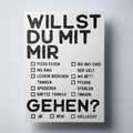 Karte "Willst du mit mir gehen"
